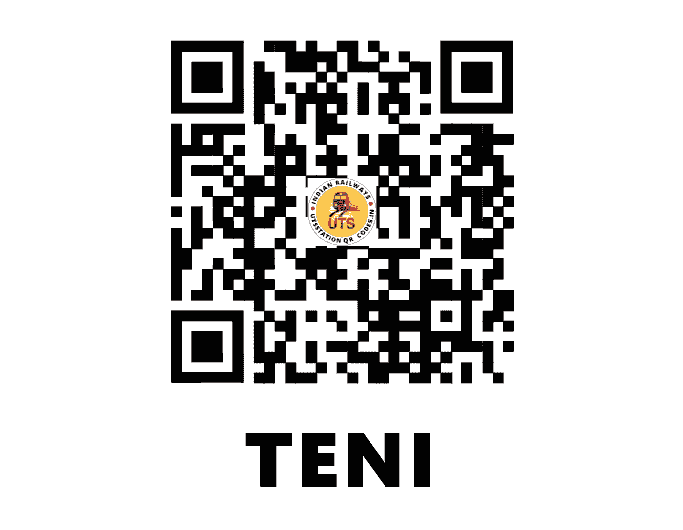 UTS QR Code for TENI - TENI - SR (TAMIL NADU)